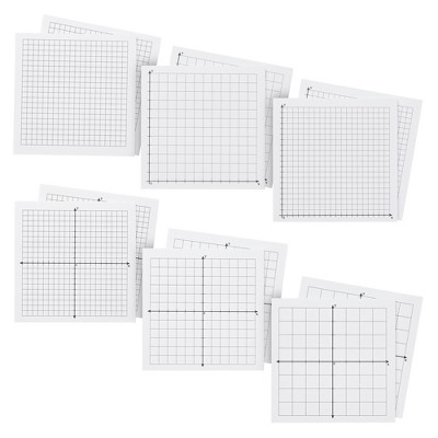 Juvale 10 Pack Mini Graph Paper Sticky Notes in 6 Designs, 25 Sheets per Pad, 3x3 In