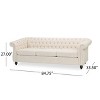 NicBex 3 Seater Sofa Couch with Tufted Button Back Modern 84.75 Inch Comfy Sleeper Couch with Wood Legs for Living Room - 3 of 4