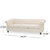 NicBex 3 Seater Sofa Couch with Tufted Button Back Modern 84.75 Inch Comfy Sleeper Couch with Wood Legs for Living Room - image 3 of 4