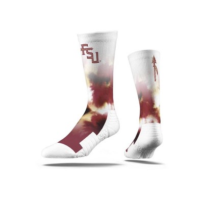 NCAA Florida State Seminoles Tie-Dye Adult Crew Socks - M/L