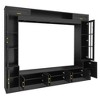 TinyHomieWall Unit Entertainment Center Bookshelves TVs up to 80 Modern TV Stand Tempered Glass Doors Living Room - 4 of 4