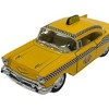 KiNSMART 1957 Chevy Bel Air Coupe Classic ?? Taxi Cab 5" 1:40 Scale Die Cast Metal Model Toy Car - 4 of 4