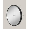 Round Mirror, Bathroom Mirror for Wall, Metal Frame, Easy to Install Ink Black - 4 of 4