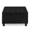 NicBex 30" Storage Bench Square Ottoman with Storage Upholstered Button Tufted for Bedroom, Living Space - 2 of 4
