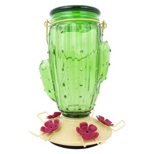 Perky-Pet Hummingbird 32 oz Glass/Metal Cactus Top-Fill Bird Feeder 5 ports (Case of 2) - 1 of 1