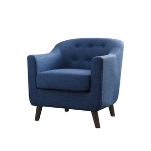 Belka Tufted Upholstered Accent Chair Blue Overalls - miBasics