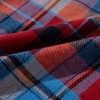 Amaryllis Women’s Oversized Button Down Plaid Shirt Long Sleeve Collared Front Pocket Raw Hem - 4 of 4