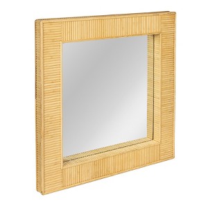 Storied Home Bamboo Square Wall Mirror - 1 of 4