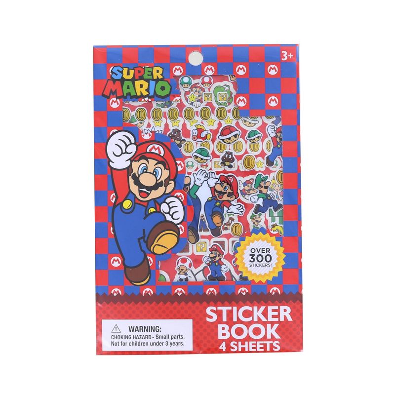 Innovative Designs Super Mario Sticker Book  | 4 Sheets | Over 300 Stickers, 1 of 4