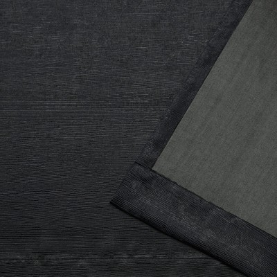Charcoal Polyester Room-Darkening Grommet Window Panel Pair