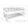 NicBex Faux Leather Storage Ottoman Bench,Upholstered Storage Ottoman with Open Slat Bottom Shelf,Modern Storage Bench for Living Room,Bedroom - 3 of 4