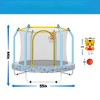 DSVIMOY Trampoline, 55-inch Kids Trampoline with Basketball Hoop, Round Bouncer for Indoor Outdoor, Multicolored, 55"*55"*44" - 2 of 4