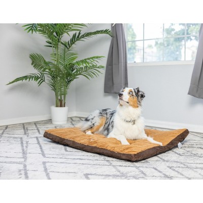 Large Earth Brown and Mocha Faux Suede Pet Bed Mat