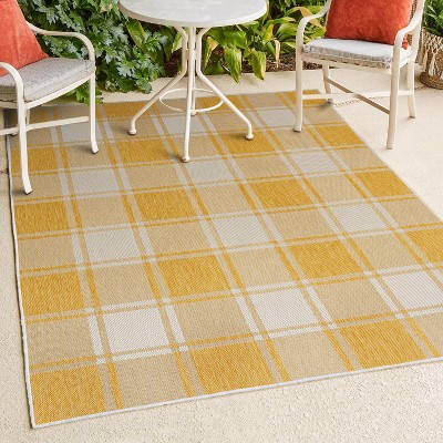 JONATHAN Y Sabine Traditional Farmhouse Bold Gingham Indoor/Outdoor Area Rug