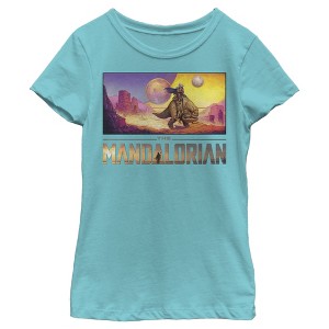 Girl's Star Wars The Mandalorian Dreamscape Journey T-Shirt - 1 of 3