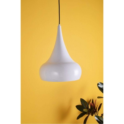 White Aluminum Contemporary Pendant Light