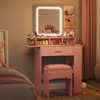 Makeup Vanity with Mirror, Lights, Charging Station & Time Display - 2 of 4