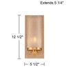 Stiffel Palais 12 1/2" High Gold and Wood Wall Sconce - 4 of 4