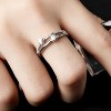 Women's Silver - Toned Copper Stackable Ring with Heart & Crystal Accents - 2 of 4