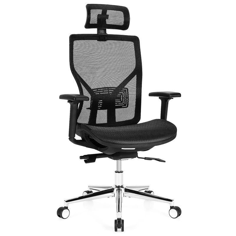 Costway Ergonomic Office Chair High-Back Mesh Chair w/Adjustable Lumbar Support, 1 of 11