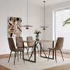 NicBex 55" Dining Table Set for 4 Modern Wood Colour Dining Table Metal Base with 4 Chairs for Dining Room - 3 of 4