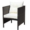 PAGED Patio Dining Chairs Wicker Outdoor Chair with Thick Cushion, Wicker Back for Garden, Patio, Lawn, Backyard - 2 of 4