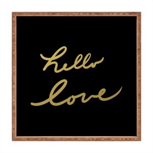 Lisa Argyropolous Hello Love Square Bamboo Tray - Deny Designs - 1 of 2