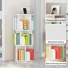3-Tier Rotating Bookshelf, 360° Wood Bookcase for Kids & Adults, Corner Shelf Organizer for Bedroom, Living Room - 2 of 4