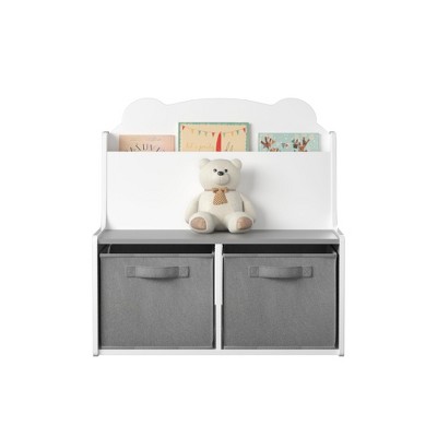 Vynxaria Bear-Shaped Kids Bookshelf: Fun & Functional Storage for Books and Toys