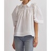 Women's Ruffled Sleeve Button Up Top - entro - image 2 of 4