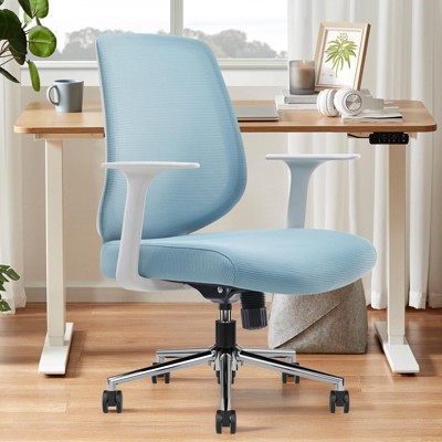 Bencmate Task and Office Chairs Office Desk Chair, Swivel Wheels, and Seat-Slide Function, Blue, 26"*27"*37"