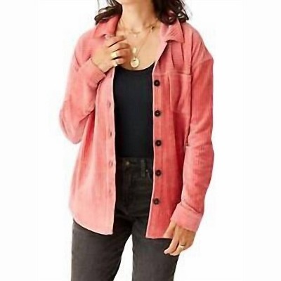 Women's Hudson Stretch Cord Shacket - Carve Designs