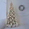 NAYSAYE Christmas Tree Stand 6FT Tree 935 Tips Flocked with Metal Stand for Christmas Decorations, White and Green, 40"*72"*17.6" - 2 of 4