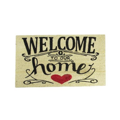 Northlight Natural Coir "WELCOME TO OUR home" Rectangular Doormat 18" x 30"