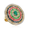 Ross-Simons 2.80 ct. t.w. Multi-Gemstone Circle Ring in 18kt Gold Over Sterling Size 6 - 4 of 4