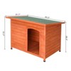 phiestina Waterproof Wood Dog House, Pet Shelter, Natural Wood Color, Large Size - 3 of 4
