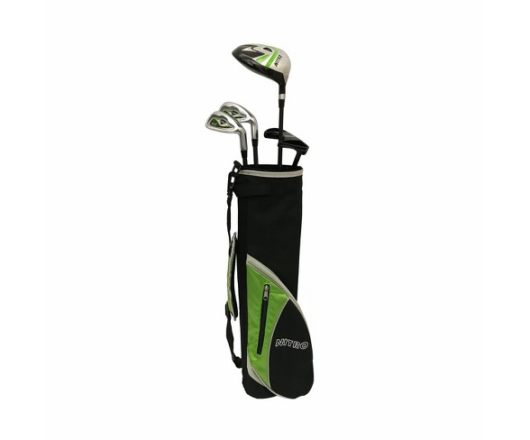 Nitro Golf Youth Crossfire 6pc Right Hand Golf Set - Black/Green