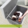 DSVIMOY Cat House, Outdoor Indoor Rabbit Hutch for Bunnies, Cats, Dogs and Other Small Animals, Gray, 22.5"*17.7"*17.1" - 2 of 4