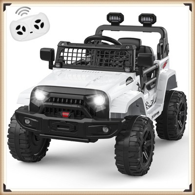 Garvee 12V Ride On Truck for Kids, Battery-Powered Car with Remote Control, Music, LED Lights & Suspension, for Ages 2-5