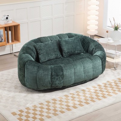 MYINDA Bean Bag Lazy Sofa Durable and Comfortable Recliner Bean Bag Chair for Bedroom Living Room,Green