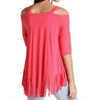 Women's Cold Shoulder Fringe Top - umgee - 3 of 4