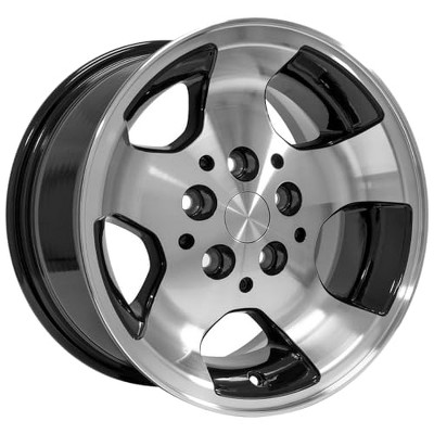 OE Wheels LLC JP08-15080-5450-25MB Black Machined Wheel Painted (15 x 8. inches /5 x 114 mm, 25 mm Offset)