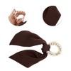 Unique Bargains Cute Heart Shaped Rhinestones Bow Hair Elastic Band 1 Pc - 3 of 4