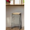 HomeRoots 29" Light Brown Iron Backless Bar Chair - 2 of 4