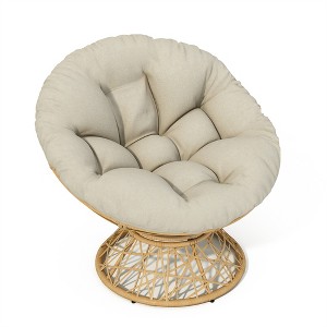 XINGHANZHENXUAN 40-in Living Room Wicker Swivel Chair with Cushion, 360° Rotating Patio Chair - 1 of 4