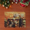 Unique Bargains Christmas Place Mats Linen Gold Tone 13"x17.7" 2 Pcs - 2 of 4