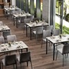 Tangkula 43" Modern Dining Table for 4 w/Large Faux Marble Tabletop Adjustable Foot Pads - 3 of 4