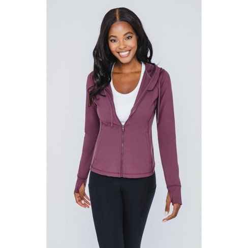 Yogalicious Womens Lux Crosstrain Everyday Half Zip Jacket With Thumbholes  : Target