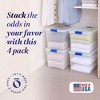 Homz Secure Latch Large Clear Stackable Storage Container Bin, 31 Quart, 4 Count - 2 of 4