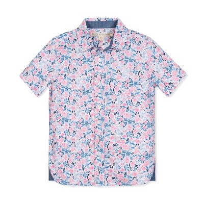 Hope & Henry Boys' Short Sleeve Linen Shirt With Side Vent, Kids : Target